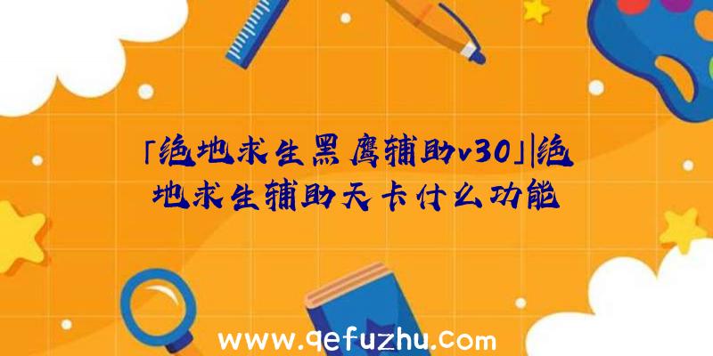 「绝地求生黑鹰辅助v30」|绝地求生辅助天卡什么功能